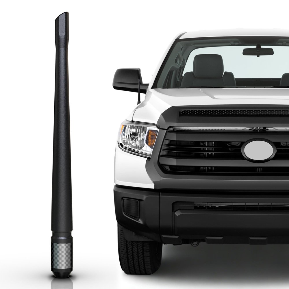 Tekk Carbon Fiber Short Antenna Compatible with Tundra 1999-2026/7.9 Inches Premium Flexible Rubber/Designed for Enhance AM/FM Radio Signal Reception