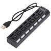 7-Port Hub USB,High Speed Port Multiple USB Docking Station with Switch,Uverload Portable Universal USB Docking Station(7 Black) view 1