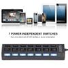 7-Port Hub USB,High Speed Port Multiple USB Docking Station with Switch,Uverload Portable Universal USB Docking Station(7 Black) view 4
