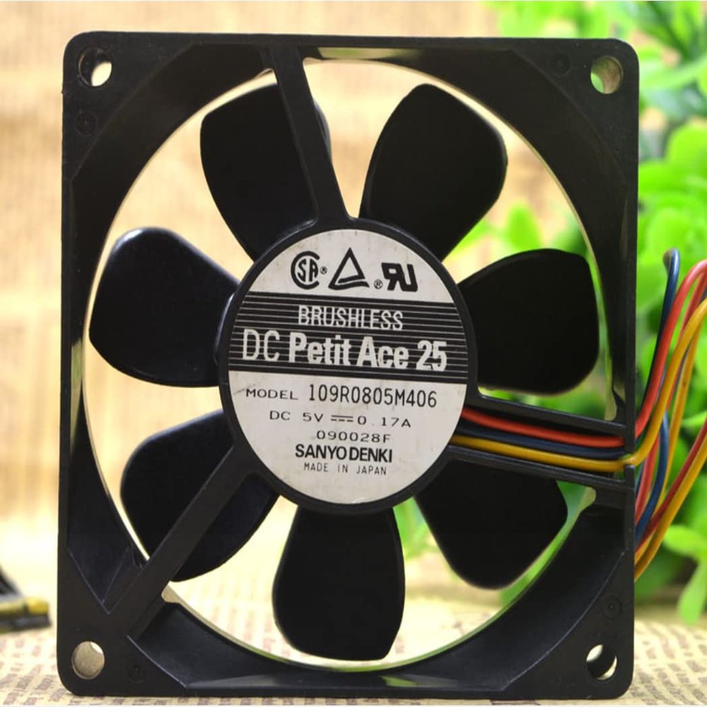 109R0805M406 80x80x25mm 5V 0.17A 8cm 3-Wire Cooling Fan