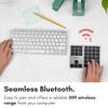 Macally Bluetooth Number Pad for Laptop - Slim Aluminum Design - Rechargeable Wireless Numeric Keypad - 35 Key Numpad Keyboard for Data Entry - for Mac, MacBook Pro/Air, iPad, iPhone, iOS, PC, Android view 3