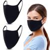 GALAXYLENSE 2 Packs Cotton Washable,Reusable Black Face Mask, Mouth Cover Breathable For Personal Care Protection (2 Packs Black) view 1