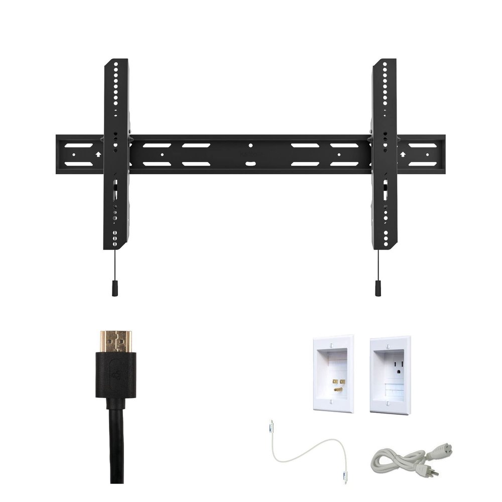 Kanto PT400 Tv Mounting Package W/Single Outlet Thru Wall Power kit