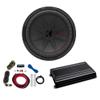 KICKER 12" Comp R Woofer 48CWR122 Package with ACS-1000D Amp & Wire Kit view 1