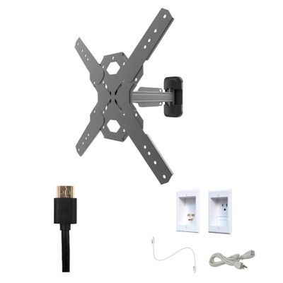 Kanto PS200 Tv Mounting Package W/Single Outlet Thru Wall Power kit
