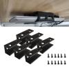 PIAOLGYI 6 Pcs Under Desk Laptop/Keyboard Storage Mounts with Screw, Add On Under Table Mount Brackets view 1