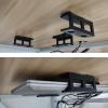 PIAOLGYI 6 Pcs Under Desk Laptop/Keyboard Storage Mounts with Screw, Add On Under Table Mount Brackets view 2