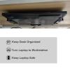 PIAOLGYI 6 Pcs Under Desk Laptop/Keyboard Storage Mounts with Screw, Add On Under Table Mount Brackets view 3