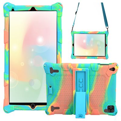AIJAKO 10.1 Inch Silicone Case for DUODUOGO P8/Novel TTT 10/AItszon 10/Gowin 10.1/VANKYO MatrixPad S21/OUZRS 10/AOYODKG P8/Gowin 10.1/JINHENG 10.1/DICEKOO 10, Shoulder Strap, Pink Blue