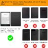 ALMIGHTY All-New Cover for 6.8 Kindle Paperwhite 11th Generation 2021 Pure Color Waterproof Cloth Pattern Case, Smart Auto-Wake/Sleep, Black view 2