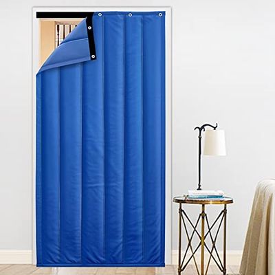 YYHJ Soundproof Thermal Insulated Door Curtain,Winter Thicken Cotton Doorway Windproof Cold Protection Blanket,Blackout Patio Screen Panel,Waterproof Oxford Cloth,for Bedroom Partition,Living Room