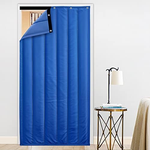 YYHJ Soundproof Thermal Insulated Door Curtain,Winter Thicken Cotton Doorway Windproof Cold Protection Blanket,Blackout Patio Screen Panel,Waterproof Oxford Cloth,for Bedroom Partition,Living Room