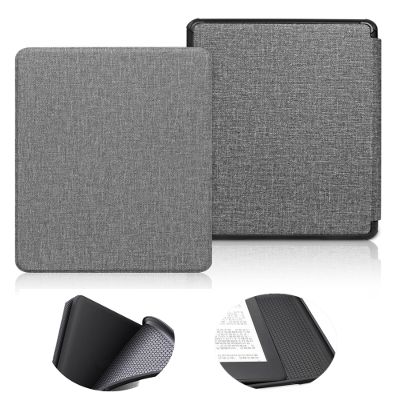 ALMIGHTY All-New Cover for 6.8 Kindle Paperwhite 11th Generation 2021 Pure Color Waterproof Cloth Pattern Case, Smart Auto-Wake/Sleep, Light Grey