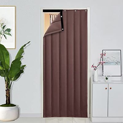 YYHJ Soundproof Thermal Insulated Door Curtain,Winter Thicken Cotton Doorway Windproof Cold Protection Blanket,Blackout Patio Screen Panel,Waterproof Oxford Cloth,for Bedroom Partition,Living Room
