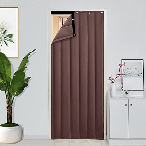 YYHJ Soundproof Thermal Insulated Door Curtain,Winter Thicken Cotton Doorway Windproof Cold Protection Blanket,Blackout Patio Screen Panel,Waterproof Oxford Cloth,for Bedroom Partition,Living Room