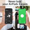 2 in 1 Protective Case Combo Set Compatible for Apple AirPods 3(2021) AirTag, GPS Tracker Holder with 2 PCS TPU Screen Protector&Keychain, Soft Silicone Anti-Lost Anti-Scratch Skin Cover(Blue) view 3