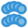 10pcs Replacement Parts Spare Parts Silicone Cover Accessories Kit (Blue) view 1