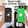 2 in 1 Protective Case Combo Set Compatible for Apple AirPods 3(2021) AirTag, GPS Tracker Holder with 2 PCS TPU Screen Protector&Keychain, Soft Silicone Anti-Lost Anti-Scratch Skin Cover(Pink) view 3