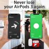 2 in 1 Protective Case Combo Set Compatible for Apple AirPods 3(2021) AirTag, GPS Tracker Holder with 2 PCS TPU Screen Protector&Keychain, Soft Silicone Anti-Lost Anti-Scratch Skin Cover(Red) view 3