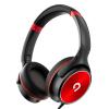 ADOOPE Kids Headphones with Safe 85dB/94dB Volume Limiter for Teen and Boys, Foldable HD Stereo Sound Headset for Kindle Kids/fire Tablet/iPad/Laptop, Headphones with Microphone (Black-red) view 1