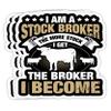 Cattle Rancher Funny Cow Stockbroker Cattleman Farmer- 4x3 Vinyl Stickers, Laptop Decal, Water Bottle Sticker (Set of 3) view 1