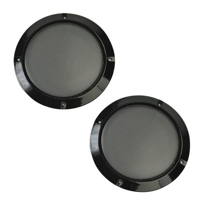 Heyiarbeit 2Pcs 5inch Speaker Grill Cover Round Metal Mesh Speaker Grills Guard Protector Mesh Speaker Decorative Circle Black with Screws
