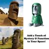 ZKSYLSM Moai Statue Phone Holder - Creative Easter Island Desk Stand for Cell Phone & Pen, Resin Desktop Organizer with Green Hoodie Design for Office Home Decor view 3