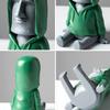 ZKSYLSM Moai Statue Phone Holder - Creative Easter Island Desk Stand for Cell Phone & Pen, Resin Desktop Organizer with Green Hoodie Design for Office Home Decor view 4