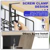 15.7 Under Desk Cable Management Tray, No Drill Steel Cable Tray Organizers, Wire Management Tray Cable Rack with Clamp Mount, Metal Under Desk Tray with Wire and Cord Organizer (Black, 1 Pack) view 3
