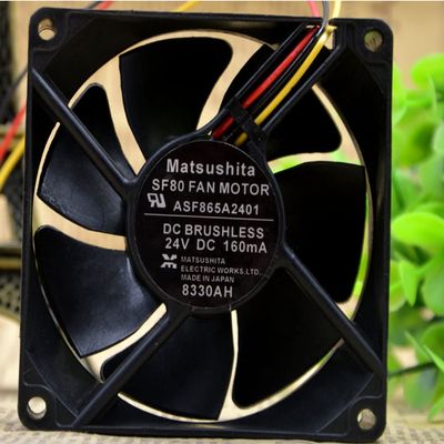 ASF865A2401 80x80x25mm 24V 160MA 3-Wire Cooling Fan