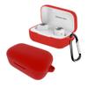 2 Pack DAYJOY Soft Silicone Protective Case Cover Compatible with SENNHEISER Momentum True Wireless 2 Earphone, Protective Skin Sleeve with Key Chain (red+Blue) view 2