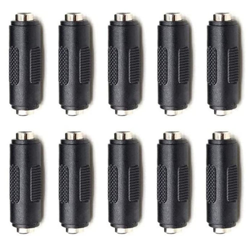 bnafes 12V 5.5mm x 2.1mm DC Power Connector Adapter, 12/24V Female to Female Power Jack Socket for Led Strip CCTV Security Camera Cable Wire Ends Plug Barrel - (10 Pcs)
