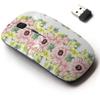 2.4G Wireless Mouse with Cute Pattern Design for All Laptops and Desktops with Nano Receiver - Elegance Floral view 1