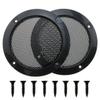 MEETOOT 2pcs Cold Rolled Steel Loudspeaker Net Cover 3" Grill Cover with Mounting Screws for DIY Speaker and Car Speaker view 1
