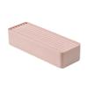 Storage Boxes Data Cable Storage Box With Cover Power Cord Storage Cable Management Box Desktop Charging Cable Collector One Piece Pink view 1
