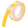GREENCYCLE 3D Plastic Label Tape Compatible for Dymo Embossing Label Maker Organizer Xpress Pro 12966 Office Mate II, Motex, Self-Adhesive Label 520108, 3/8" (9mm) x9.8ft (3m) White on Yellow-30 Rolls view 1