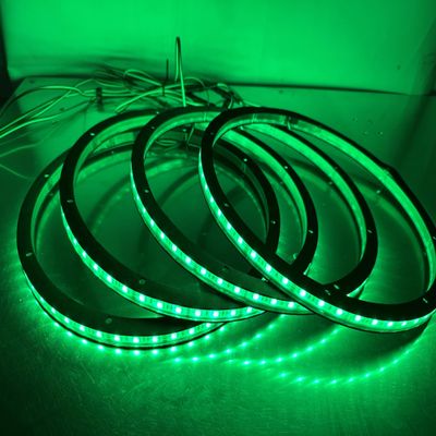 Sando Tech 4PCS 15" RGB Changing Car LED Speaker Light Kit Coaxial Speaker Lights Waterproof Spacer Ring Light Bluetooth App/Remote Ctrl (Speaker Not Included)