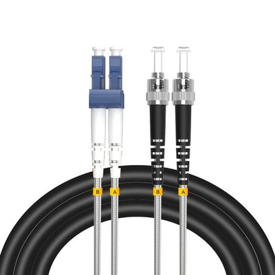 100Meters,LC to ST Outdoor Base Station LSZH Optical Fiber Cable LC-ST Singlemode Duplex 7.0mm Field Fiber to The Antenna far Fiber Optic Patch Cord Waterproof