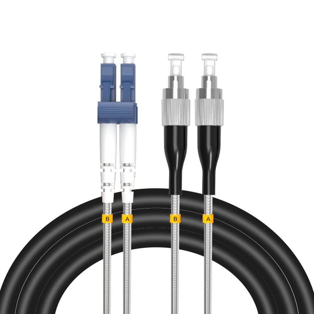 60Meters,LC to FC Outdoor Base Station LSZH Optical Fiber Cable LC-FC Singlemode Duplex 7.0mm Field Fiber to The Antenna far Fiber Optic Patch Cord Waterproof