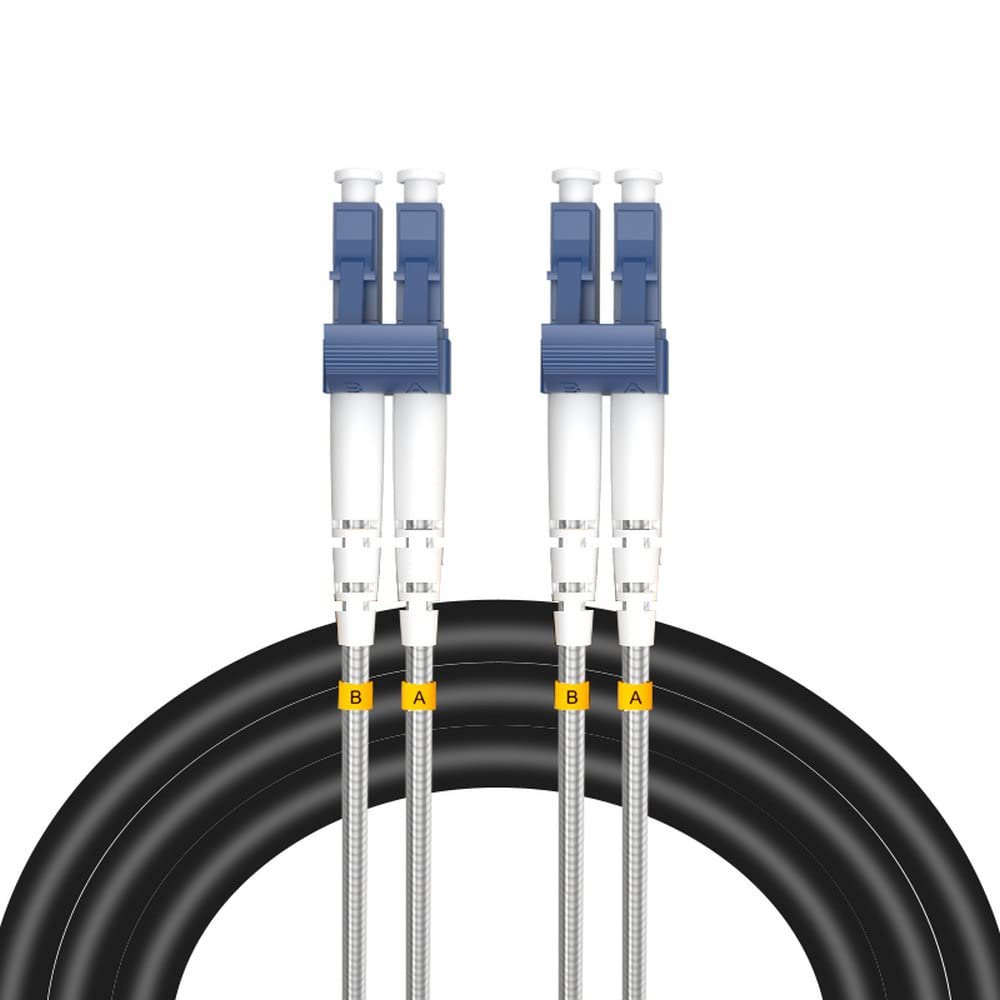 80Meters,LC to LC Outdoor Base Station LSZH Optical Fiber Cable LC-LC Singlemode Duplex 7.0mm Field Fiber to The Antenna far Fiber Optic Patch Cord Waterproof