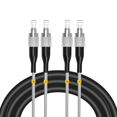 15Meters,FC to FC Outdoor Base Station LSZH Optical Fiber Cable FC-FC Singlemode Duplex 7.0mm Field Fiber to The Antenna far Fiber Optic Patch Cord Waterproof