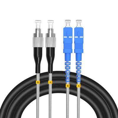 25Meters,SC to FC Outdoor Base Station LSZH Optical Fiber Cable SC-FC Singlemode Duplex 7.0mm Field Fiber to The Antenna far Fiber Optic Patch Cord Waterproof