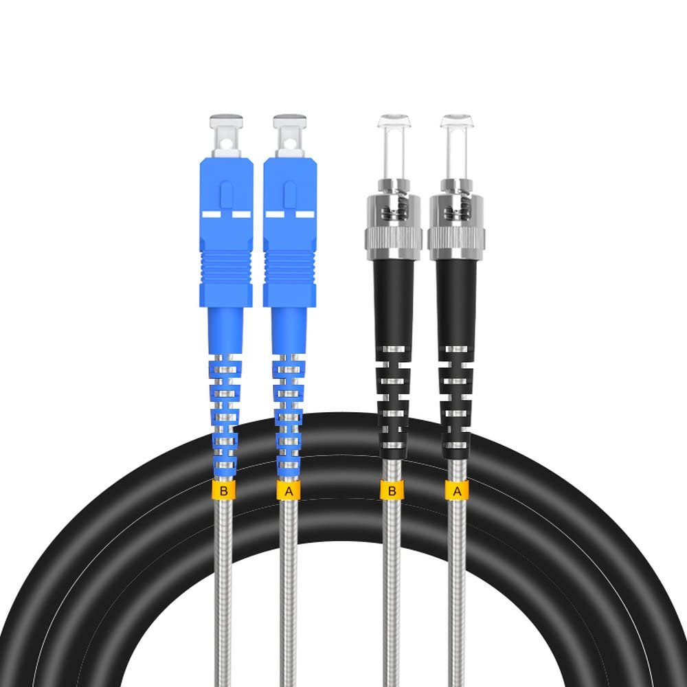 45Meters,SC to ST Outdoor Base Station LSZH Optical Fiber Cable SC-ST Singlemode Duplex 7.0mm Field Fiber to The Antenna far Fiber Optic Patch Cord Waterproof