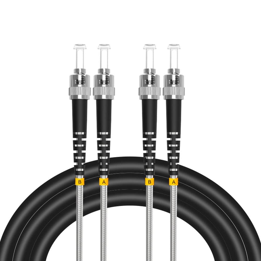 100Meters,ST to ST Outdoor Base Station LSZH Optical Fiber Cable ST-ST Singlemode Duplex 7.0mm Field Fiber to The Antenna far Fiber Optic Patch Cord Waterproof
