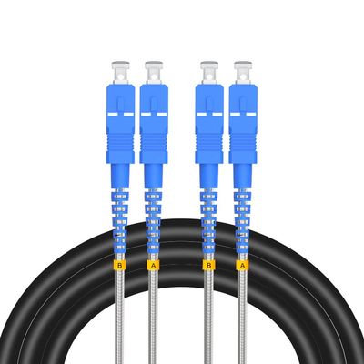 100Meters,SC to SC Outdoor Base Station LSZH Optical Fiber Cable SC-SC Singlemode Duplex 7.0mm Field Fiber to The Antenna far Fiber Optic Patch Cord Waterproof