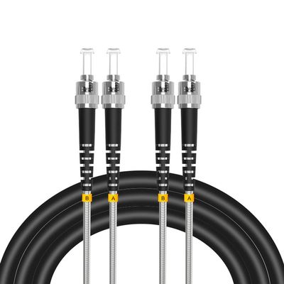 40Meters,ST to ST Outdoor Base Station LSZH Optical Fiber Cable ST-ST Singlemode Duplex 7.0mm Field Fiber to The Antenna far Fiber Optic Patch Cord Waterproof