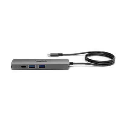 YEALINK BYOD Box Cable Hub, with 1.5m USB-C Cable USB-C to USB-A adapter included, easy plug&play setups, Support to charging the connected laptop