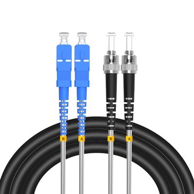 25Meters,SC to ST Outdoor Base Station LSZH Optical Fiber Cable SC-ST Singlemode Duplex 7.0mm Field Fiber to The Antenna far Fiber Optic Patch Cord Waterproof