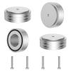 Tertullus 4 Pcs Turntable Feet Aluminum HiFi Turntable Isolation Feet Aluminum Stand Speakers Spikes Audio Pads 58x22mm for HiFi Amplifier/Speaker/Turntable/Player(Silver) view 1