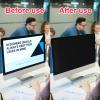 CICIHP 24 Inch Computer Privacy Screen Filter - 16:9 Aspect Ratio Widescreen Monitor - Blue Light Filter - Anti-Glare & Anti-Scratch Protector Film,27"16:9 597336 view 3